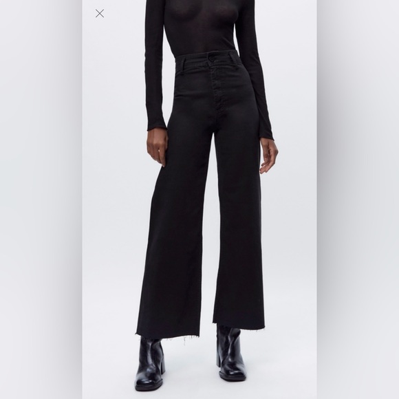 Zara HIGH-WAISTED ZW SAILOR STRAIGHT JEANS - Picture 1 of 4